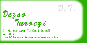 dezso turoczi business card